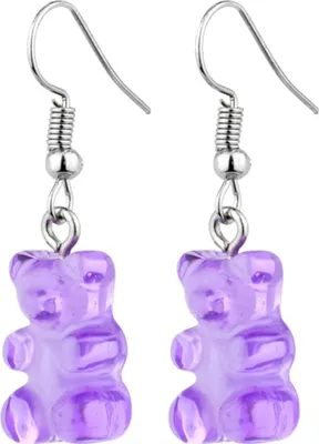 Immagine prodotto di Orecchini Bear Viola - Deliziosi e senza nichel KP38302