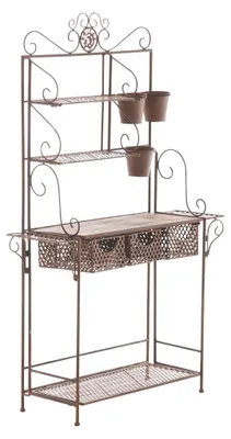 Produktbild von CLP XL Pflanzregal Shine,antik braun
