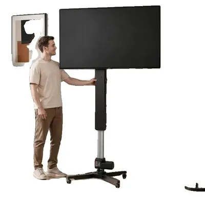 Imagen del producto de Soporte de TV con ajuste de altura, elevador automático, diseño moderno, color