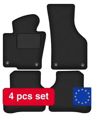 Image de Tapis de sol pour voiture, antidérapants, faciles à nettoyer, noirs