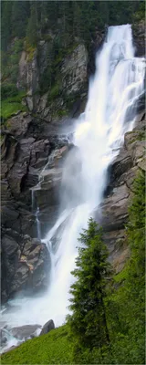 Produktbild von Wallario Poster - Wasserfall, Kunstdruck Größe: 80 x 200 cm