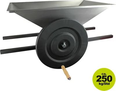 Produktbild von Beerenmühle Handbetriebene Beerenmühle Edelstahltrichter, Leistung 250 kg/ Std.