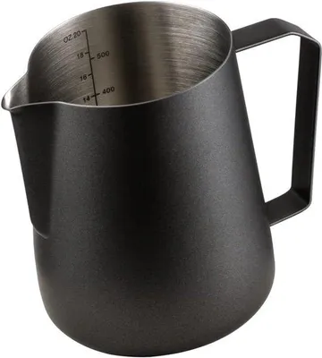 Produktbild von Kaffee Milchbehälter Edelstahl 600ml Schwarz