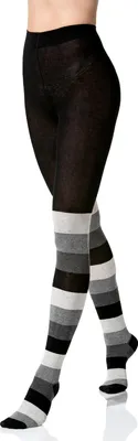 Produktbild von Yenita® Strickstrumpfhose Baumwoll-Strumpfhose S grau-anthrazit-schwarz