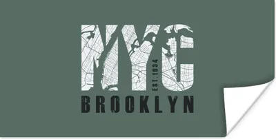 Produktbild von MuchoWow® Poster New York - Grün - NYC 40x20 cm - Poster für die Wand - Poster Schlafzimmer