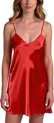 Produktbild von Vivisence Nachthemd Satin Verstellbare Träger Angenehm Anzufassen Der Stoff 2039, Rot,XXL