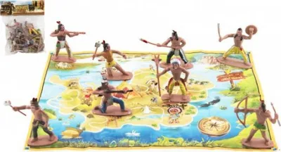Produktbild von Indianer mit Karte Plastik 6cm