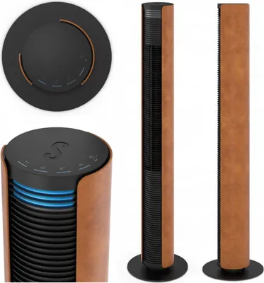 Immagine prodotto di Stadler Form Peter, ventilatore da pavimento verticale, nero, marrone, per interni, 56 dB, telecomando, controllo touch, 7 ore