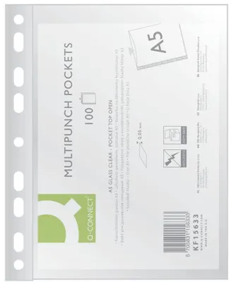 Imagen del producto de Eurocovers U Q-Connect - Formato A5, acabado brillante, 50 micrones, paquete de 100 unidades