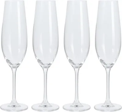 Produktbild von Excellent Houseware Champagnerglaser - 4x - transparent - Glas - 260 ml