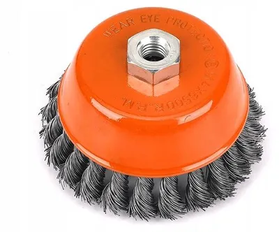 Productafbeelding van TEGER voorhoofdborstel met schroefdraad - Gedraaid draad M14/120 mm
