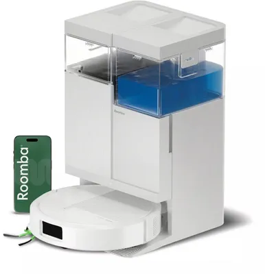 Produktbild von iRobot Roomba Plus 515 Combo Roboter + AutoWash Dock, Beutellos, Weiß, Rund, Staubbeutel, Ladend, Purification, EPA