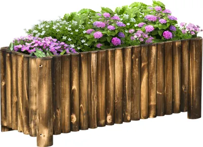 Produktbild von Hochbeet / Pflanzkasten – Kräuter-, Gemüse- oder Blumenbeet aus Tannenholz, Maße: 100 × 38,5 × 40 cm.