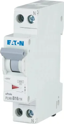 Zdjęcie produktu dla WYŁĄCZNIK ZASILANIA Eaton (PLN6-B16/1N-EN)