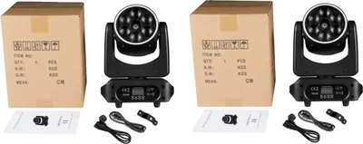 Image de LED Moving Head Light, Effets dynamiques, Modes de contrôle multiples, 2STK, EU-Stecker