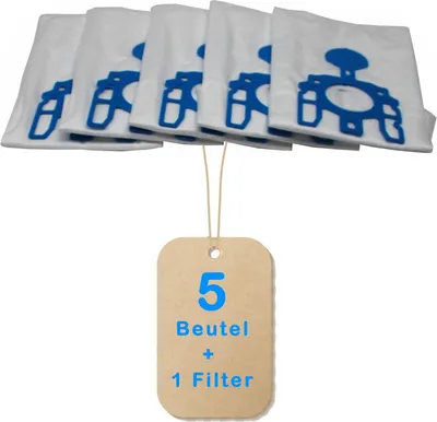 Produktbild von 5 Staubsaugerbeutel geeignet für Miele S 241 i > S 256 i, S 290 > S 299, S 300 i > S 399 i Serie, S 4, S 4 Facination