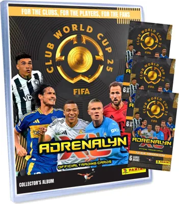 Produktbild von Fifa Club World Cup 2025 - WM Trading Cards Sammelkarten - 1 Mappe + 3 Booster