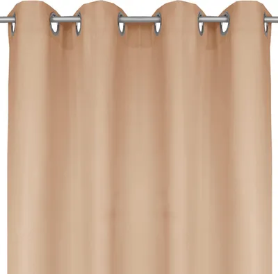 Produktbild von Blickdichte Gardine mit Ösen, Maße: 140x175 cm, Farbe: Sandgrau