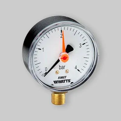 Obrázek produktu pro Manometr Ø 80, boční připojení, 0–6 bar/psi, G 3/8"