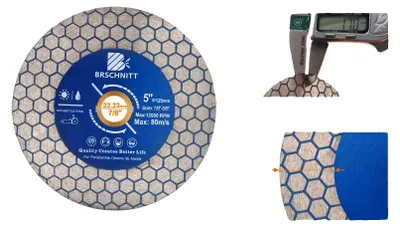 Obrázek produktu pro Diamantový řezací kotouč, oboustranný, sada 5 kusů, průměr 125 mm, 5 kusů