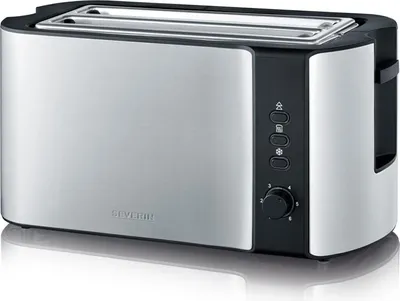 Produktbild von Severin AT 2590, 2 Scheibe(n), Schwarz, Silber, Edelstahl, Tasten, 1400 W, 165 mm