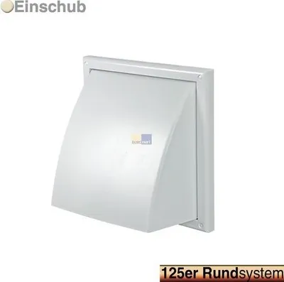 Produktbild von Außenhaube für Abluftschlauch Abluftrohr 125mm Rund weiß Einschub