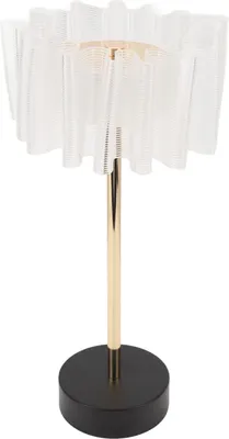Zdjęcie produktu dla Przenośna lampa stołowa LED z czujnikiem dotykowym Lampka nocna Lampka nocna 3 temperatury barwowe Bezstopniowe ściemnianie Pielęgnacja oczu Bateria 2000 mAh Plisowany klosz