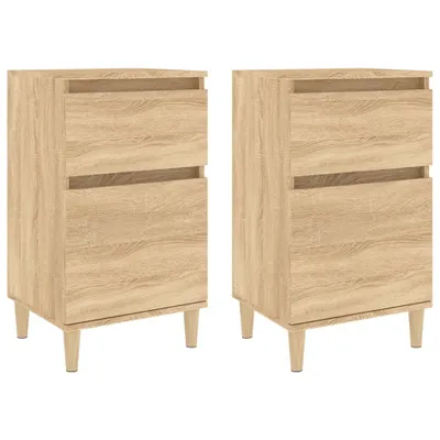 Produktbild von Eleganten-Stil Nachttisch, 2er Set, Beistelltisch,Modernes Design, Sonoma-Eiche 40x35x70 cm - Nachttische & -schränke - Möbel26