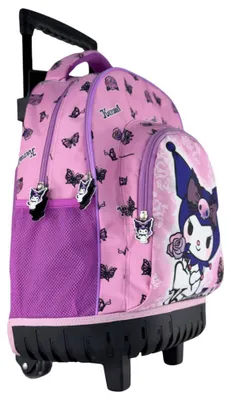 Image de Sac à dos à roulettes Kuromi, couleur violet vif, 44 cm