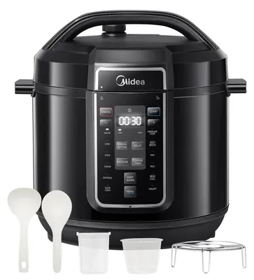 Elektrische Schnellkochpfanne 9-in-1, 7,6 L, Schwarz, 12 Programme