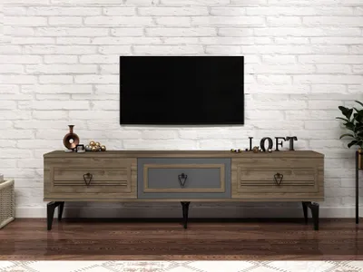 Obrázok produktu pre Skye Decor, TV stolík/skrinka - Mediku 3 (orech + antracit)