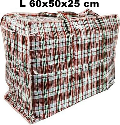 Produktbild von PLASTIKTASCHE Jumbo Unterbettkommode Wäschetasche Aufbewahrungs Tasche kariert L