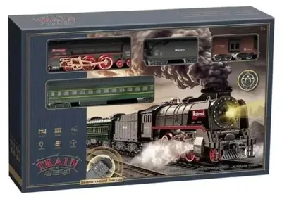 Produktbild von Zugset mit Lokomotive und 4 Waggons für Kinder