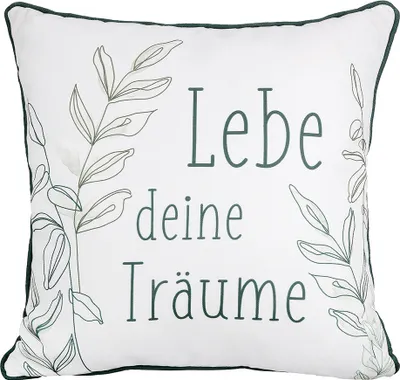 Produktbild von Gilde Stoff Kissen "Lebe Deine Träumer" VE 3 47462