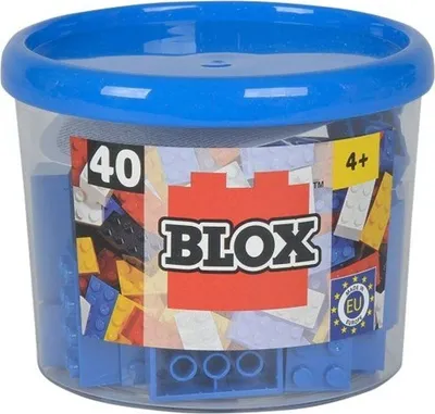 Produktbild von Simba Toys Blox - 40 8er Bausteine blau - kompatibel mit bekannten Spielsteinen, 4 Jahr(e), 40 Stück(e)