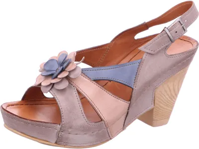 Produktbild von Gemini Damen Sandalette aus Leder mit Slingback und Blütenapplikation 031813-02,