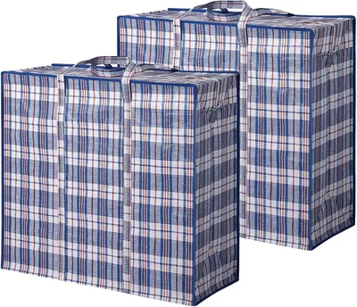 Productafbeelding van Opbergzakken 2 Stuks, Jumbo Ritszakken, Grote Pockets, voor Kleding, Verhuiszakken