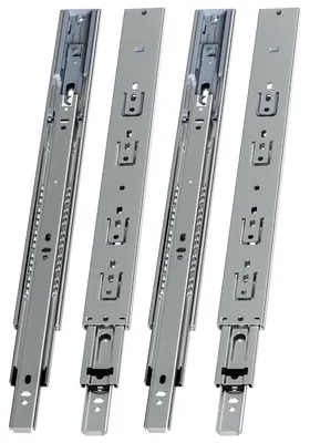 Produktbild von Ikodm 2 Paar Schubladenschienen 400 mm mit Dämpfung, Vollauszug 3-teilig, leise kugelgelagerte Auszüge für Möbel und Schubladen