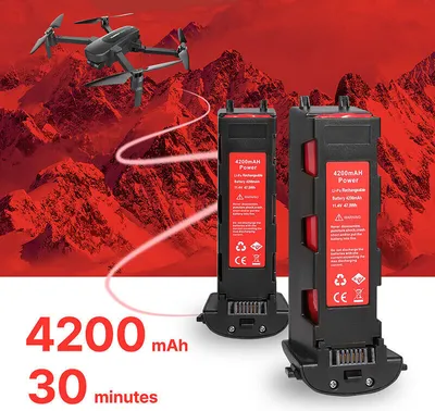 Produktbild von 2 Stück 11,4 V 4200 mAh modularisierter Li-Po-Akku für Hubsan Zino / Zino Pro H117S