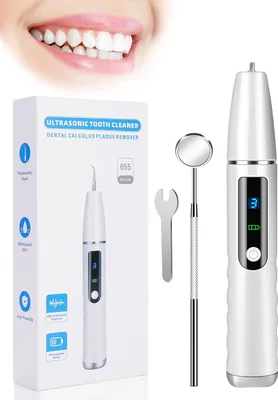 Produktbild von Topchances Zahnreinigung Set, Ultraschall Zahnsteinentferner für Pflege von Zahn Zuhause, 4 Köpfe und 3 Modi, USB Wiederaufladbar