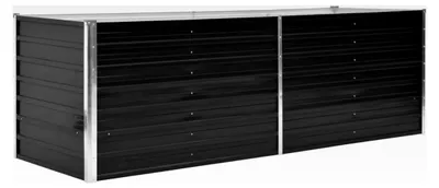 Produktbild von Hochbeet aus Metall 240x80x77 cm Anthrazit für Garten, Balkon und Terrasse