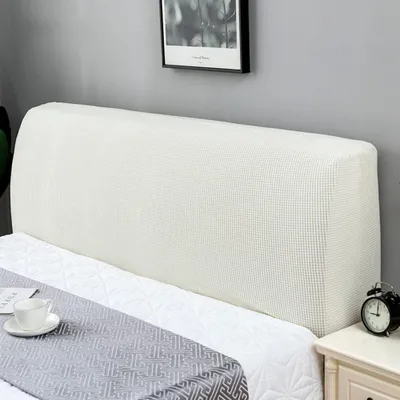 Produktbild von Kopfkissenbezug Stretch - Kopfteilbezug 220 cm - Dehnbare Schutzhülle - Überzug - Abdeckung Gepolstertes Kopfteil - 95% Polyester - Kopfteil