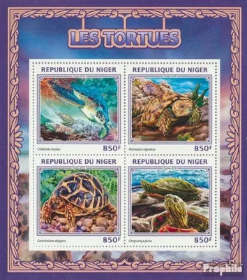Produktbild von Briefmarken Niger 2016 Mi 4502-4505 Kleinbogen (kompl. Ausg.) postfrisch Schildkröten