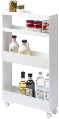 Image de Petite armoire de rangement à quatre étagères pour la cuisine et les articles ménagers