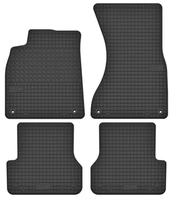 Image de Tapis de sol en caoutchouc pour Audi A6 C7 2011-2017 (berline/break/monospace) – 4 pièces, noirs, sur mesure