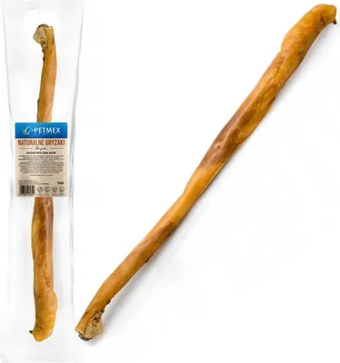 Obrázok produktu pre Pamlsky, prírodné žuvacie sústo pre psov, sušená hovädzia koža Petmex 50 cm, 1 ks.