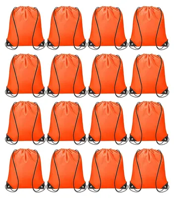 Immagine prodotto di Omgoods - 16 sacche in poliestere con coulisse, ideali per palestra e viaggi