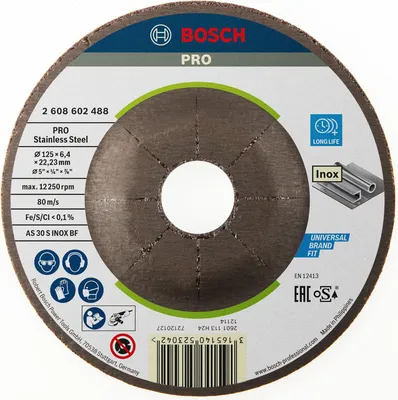 Produktbild von PRO Stainless Steel Schruppscheibe, 125 x 6 x 22,23 mm