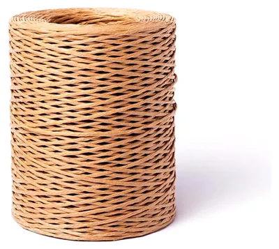 Produktbild von Naturfarbener Eisendraht mit Papiermantel – Reißfester 2mm x 200m Basteldraht für Blumenstiele, DIY-Projekte, kreative Geschenkverpackung, Floristik & Gartenarbeit