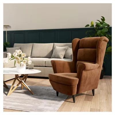 Produktbild von Ohrensessel für Wohnzimmer, Relaxsessel, Fernsehsessel, Schlafzimmer, Lesesessel, bequemer Lounge Sessel, Polstersessel